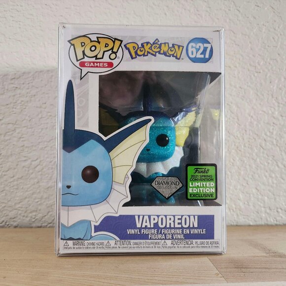 Vaporeon - Funko Pop Pokemon 627 Diamond 2021 Spring Convention Limited Edition